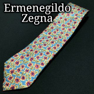 エルメネジルドゼニア(Ermenegildo Zegna)のエルメネジルドゼニア フラワー スカイブルー ネクタイ A106-Q25(ネクタイ)