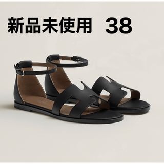 エルメス(Hermes)の匿名配送　新品未使用　HERMES エルメス　サントリーニ　サンダル　38(サンダル)