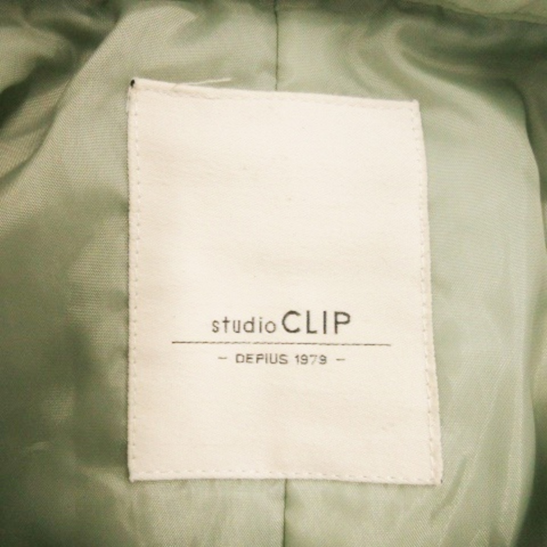STUDIO CLIP(スタディオクリップ)のスタディオクリップ コート 中綿 ステンカラー ロング ジップアップ M 緑 レディースのジャケット/アウター(その他)の商品写真