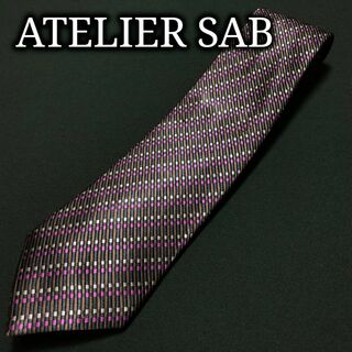 アトリエサブ(ATELIER SAB)のアトリエサブ チェック ブラウン＆ネイビー ネクタイ A106-R02(ネクタイ)