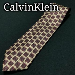 カルバンクライン(Calvin Klein)のカルバンクライン チェック ワインレッド ネクタイ A106-R07(ネクタイ)