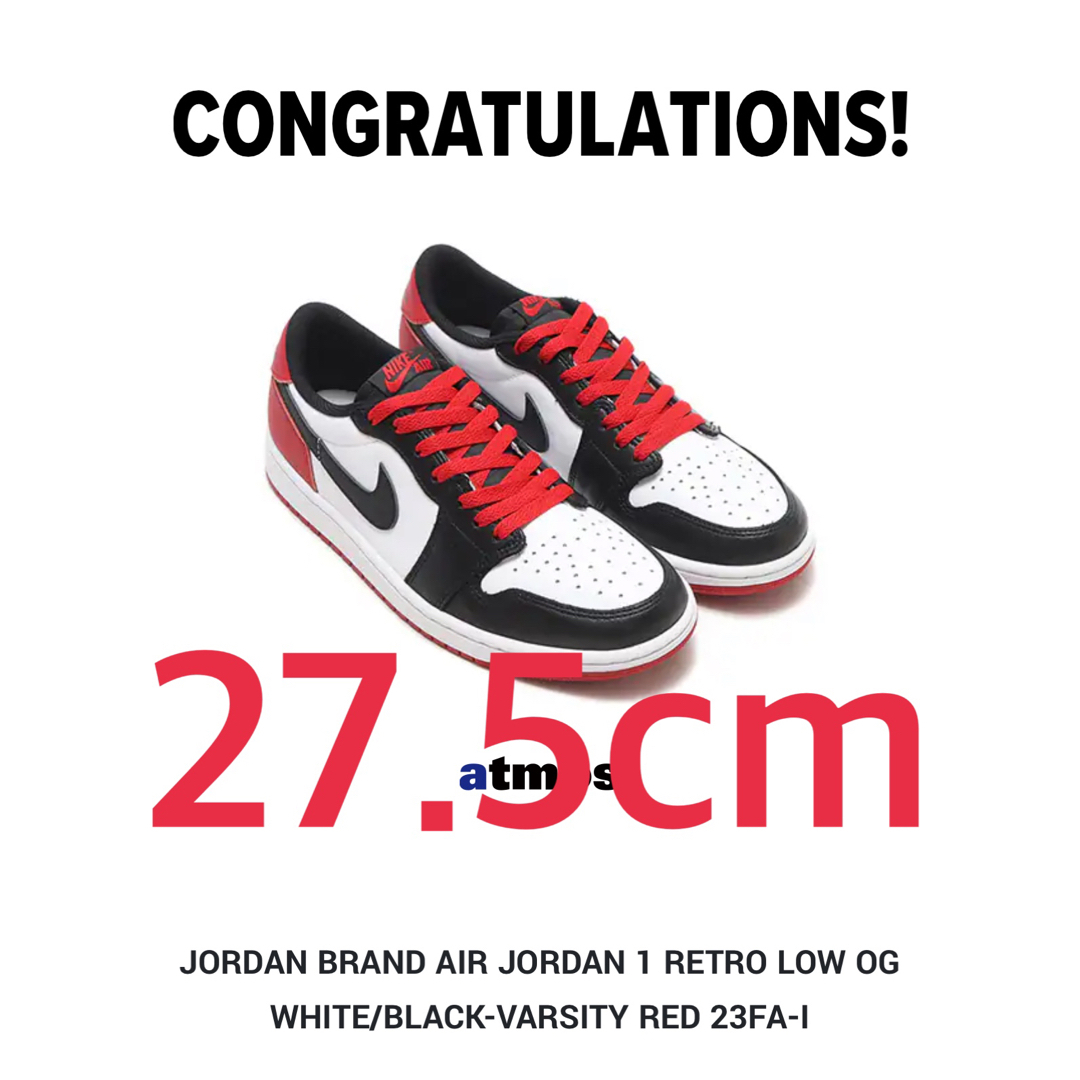 NIKE - Nike Air Jordan 1 Low Black Toe 27.5cmの通販 by よしべ's