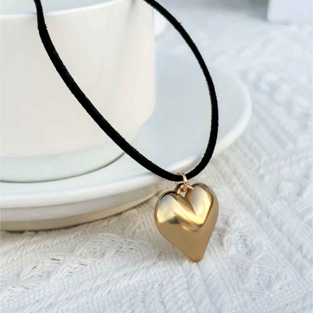 Lily Brown(リリーブラウン)の【choker necklace with heart charm】#087 レディースのアクセサリー(ネックレス)の商品写真