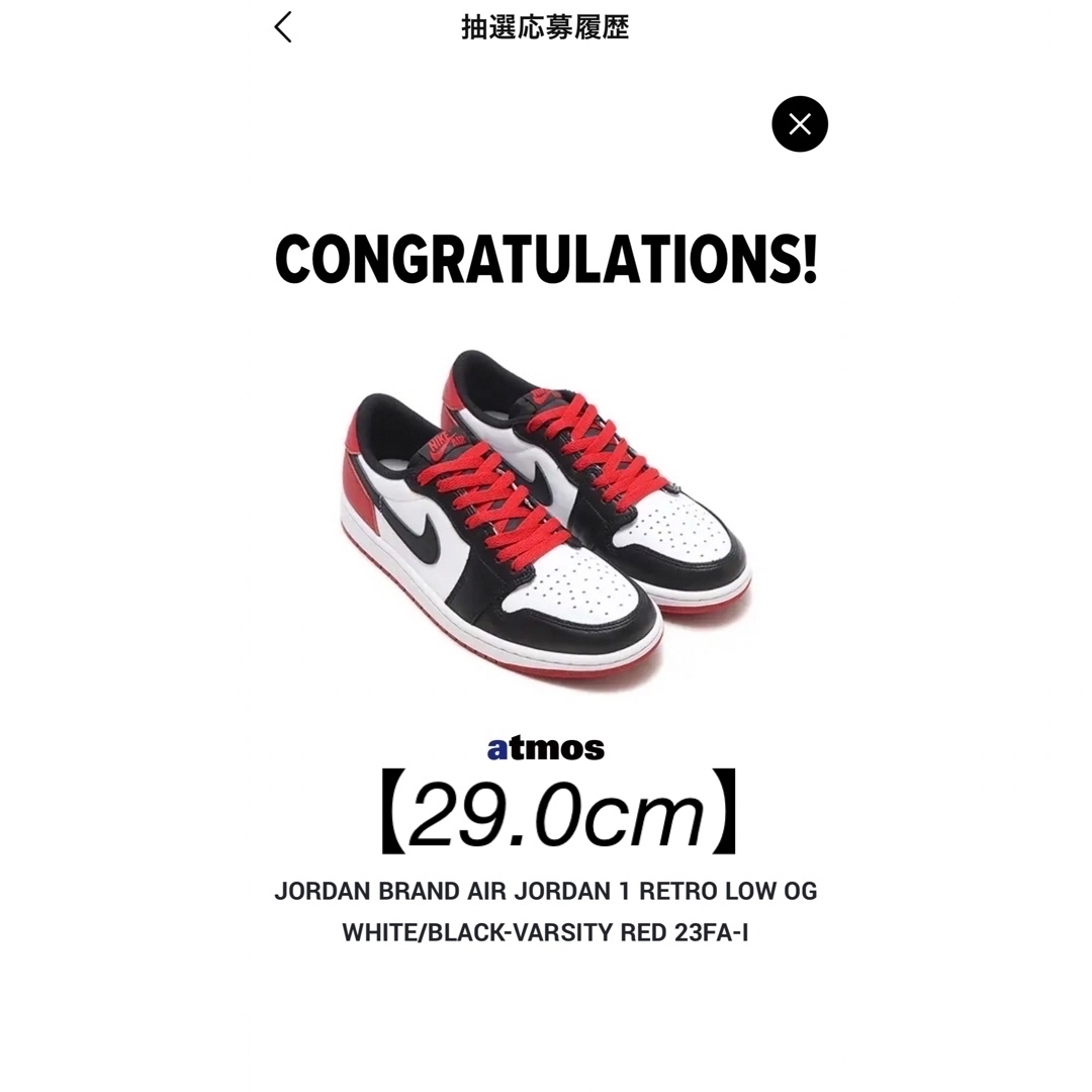 Nike Air Jordan 1 Low"Black Toe"【29.0cm】
