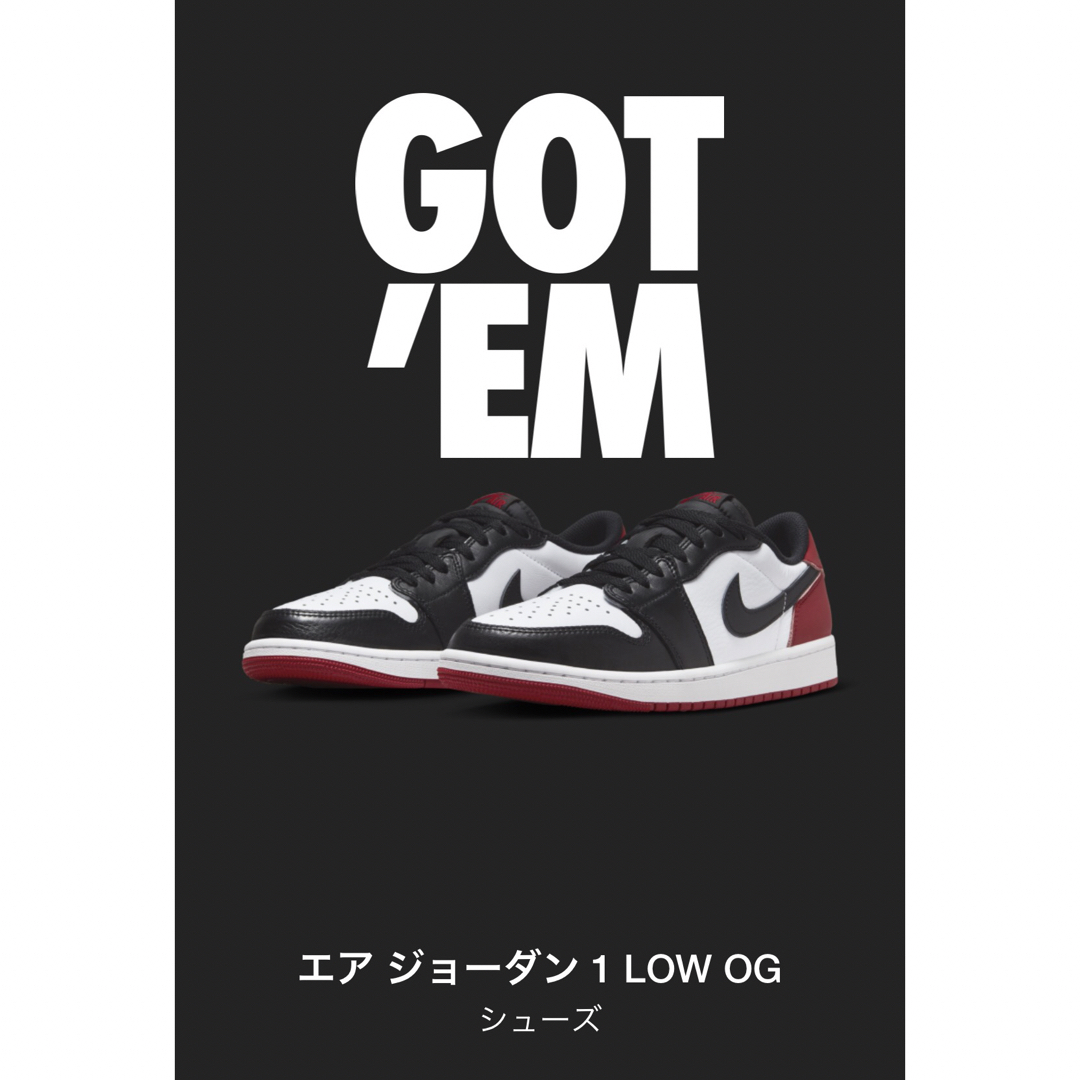 Air Jordan 1 Retro Low OG "Black Toe”