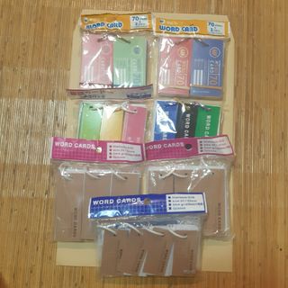 ダイソー(DAISO)の単語カード各種　未使用未開封　7パックセット(ノート/メモ帳/ふせん)