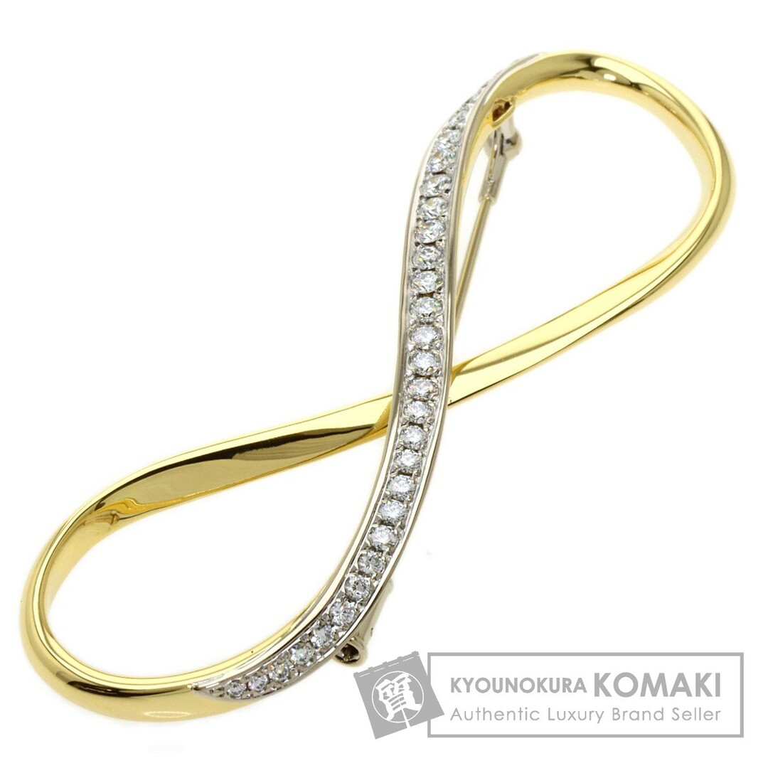 MIKIMOTO ダイヤモンド ブローチ K18YG レディース