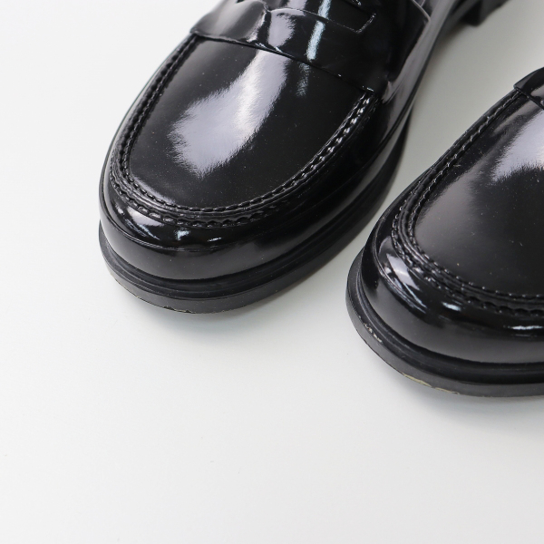 HUNTER(ハンター)のHUNTER ハンター PENNY LOAFER ラバー ペニーローファー UK6/ブラック 黒 スリッポン シューズ【2400013439275】 レディースの靴/シューズ(ローファー/革靴)の商品写真