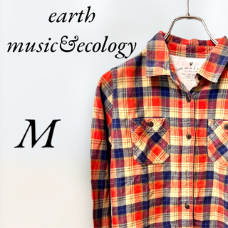 アースミュージックアンドエコロジー(earth music & ecology)のearth music&ecology 長袖トップス　シャツ　Mサイズ(シャツ/ブラウス(長袖/七分))