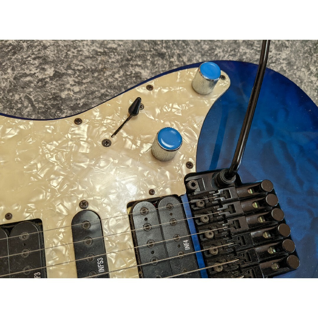 メタル　ドームノブ　ターコイズブルー 楽器のベース(パーツ)の商品写真