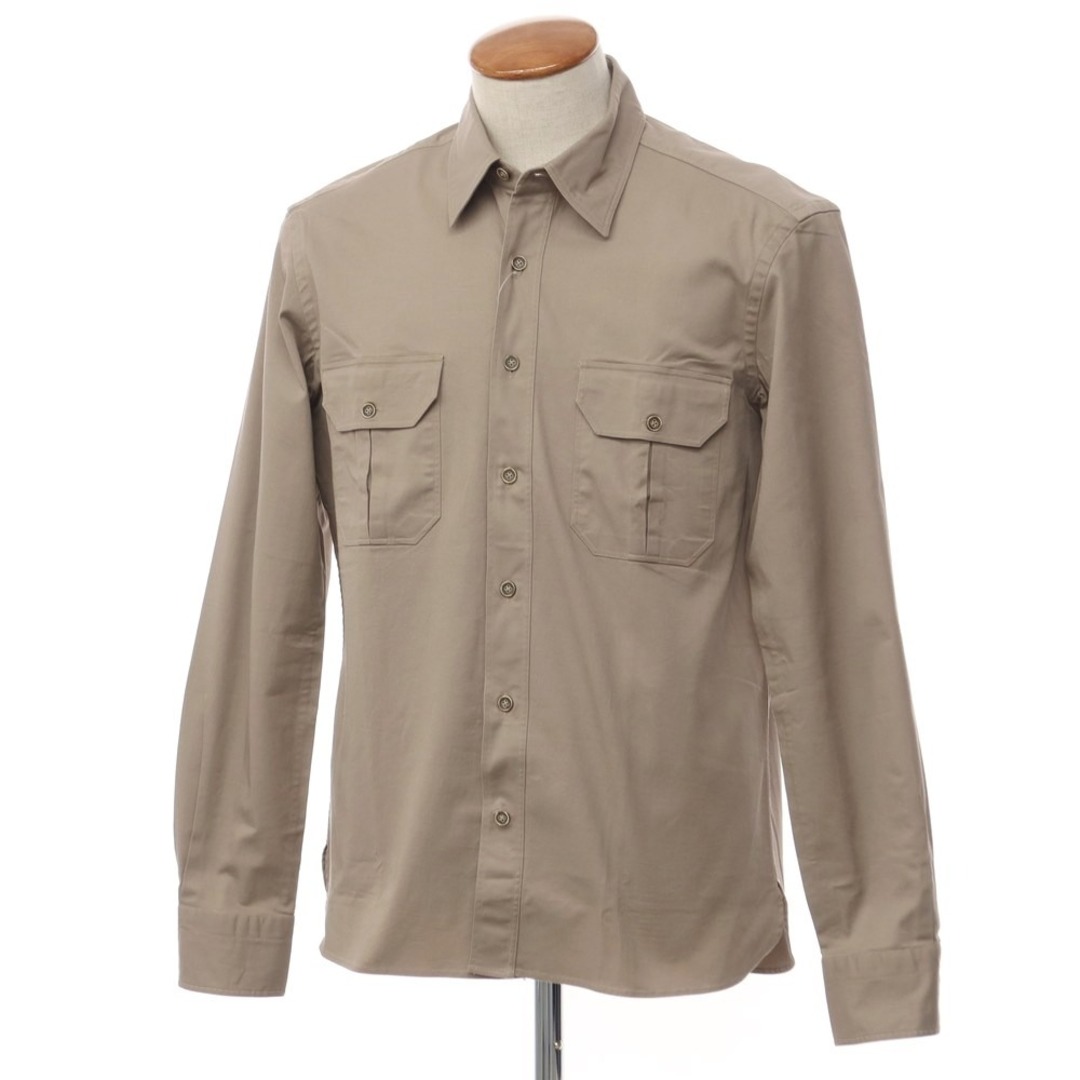 【新品】ジャンネット giannetto WASH DIVISION ストレッチコットン ワークシャツ アッシュブラウン系【サイズM】【メンズ】 | フリマアプリ ラクマ