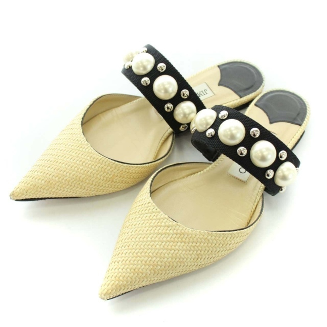 jimmy choo ジミーチュウ basette サンダル パール スエード