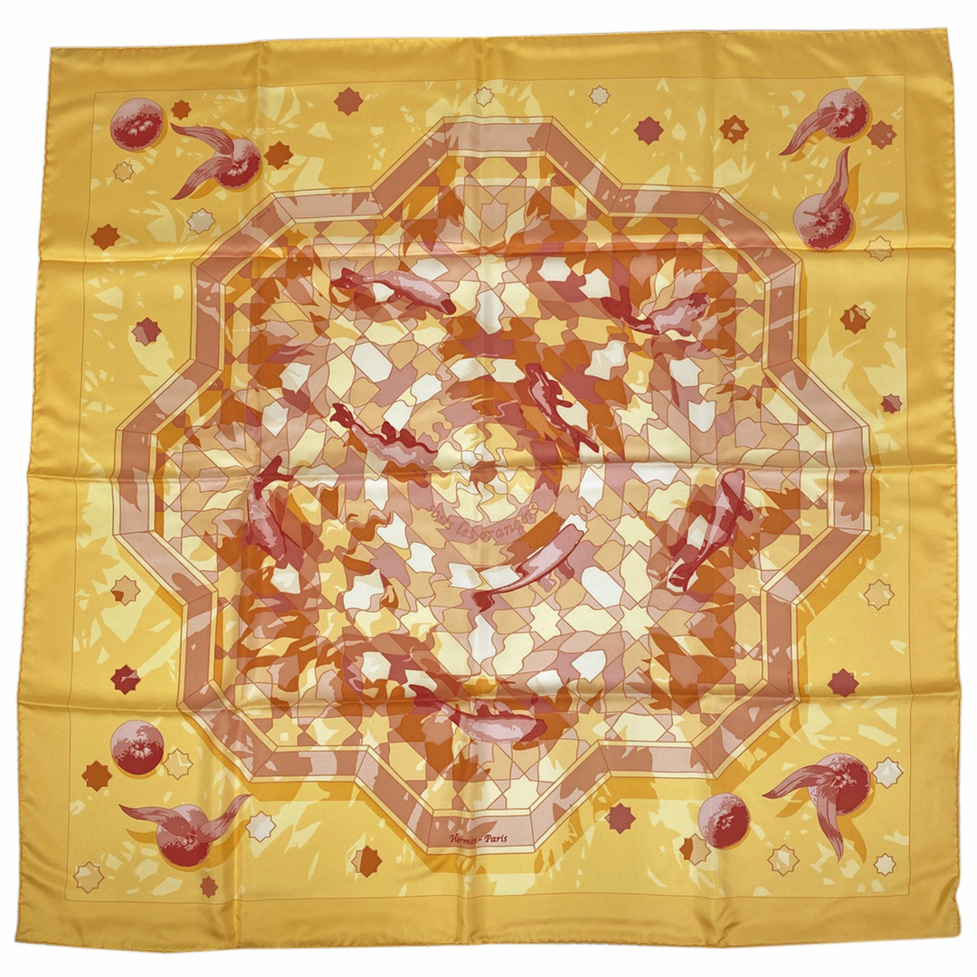 即納在庫有 エルメス カレ 90 sous les oranges レディース 【中古
