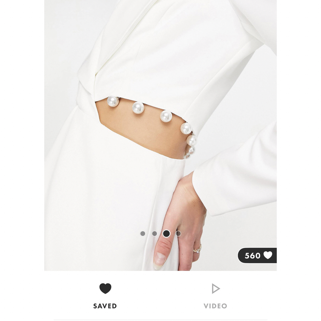 asos(エイソス)のasos ドレス　新品　ワンピース レディースのワンピース(ひざ丈ワンピース)の商品写真