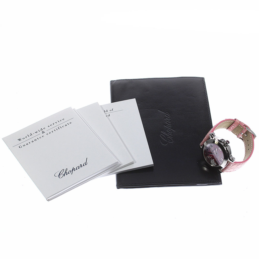 Chopard(ショパール)のショパール Chopard 278475-3004 ハッピースポーツ ダブルハート デイト クォーツ レディース 良品 メーカーOH済 _656326【ev20】 レディースのファッション小物(腕時計)の商品写真