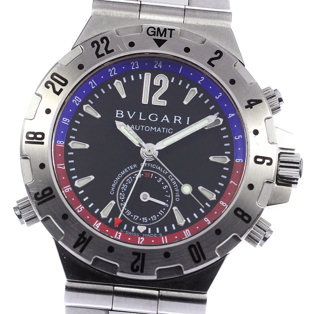 ブルガリ BVLGARI GMT40S ディアゴノ GMT 自動巻き メンズ _758845