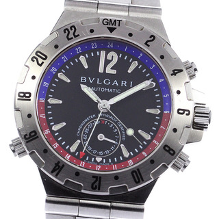 ブルガリ BVLGARI GMT40S ディアゴノ GMT 自動巻き メンズ 箱・保証書付き_775520