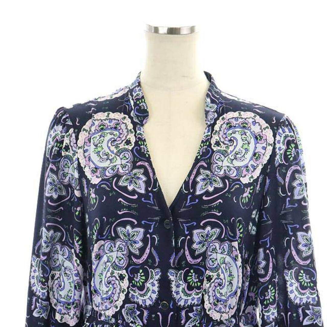 グレースコンチネンタル 20SS ペイズリープリントシャツワンピース 36
