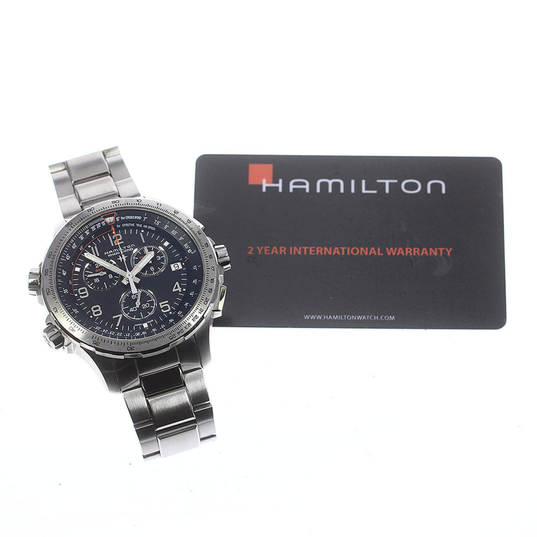 ハミルトン HAMILTON H779120 カーキ X-WIND クロノグラフ クォーツ メンズ 保証書付き_757211