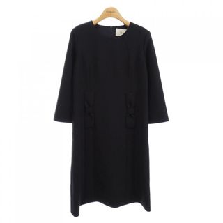 René - 【美品】Rene フレアワンピース ロゴプレート フレア 34