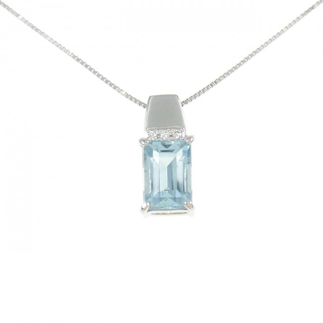 リメイク】PT アクアマリン ネックレス 1.72CT - ネックレス