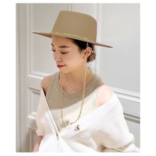 ドゥーズィエムクラス(DEUXIEME CLASSE)のVAN PALMA チェーン　wool ハット　新品(ハット)