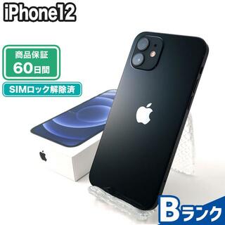 SIMロック解除済み iPhone12 64GB Bランク 本体【ReYuuストア（リユーストア）】 ブラック
