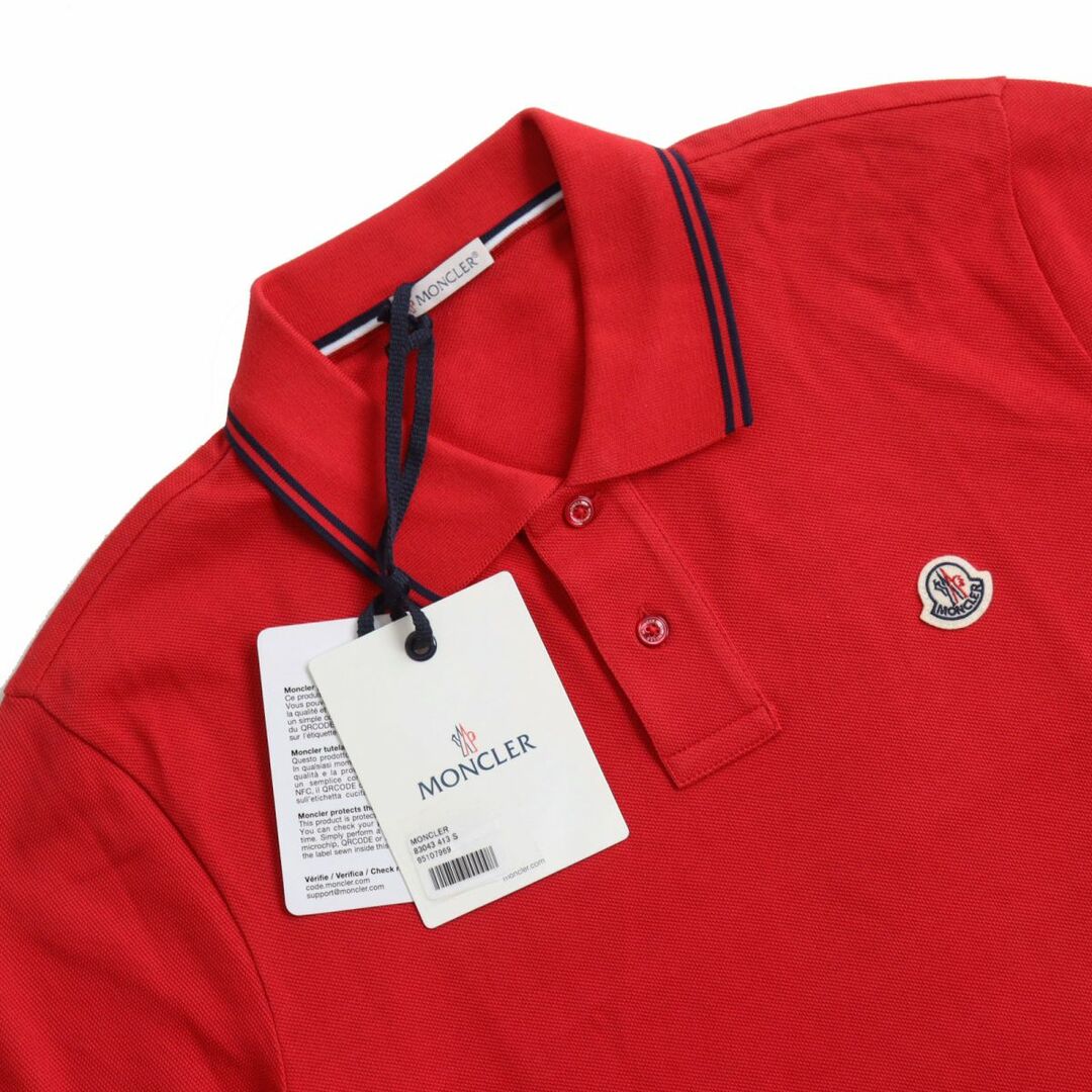 MONCLER - 未使用品○MONCLER モンクレール MAGLIA POLO 鹿の子地 ロゴ