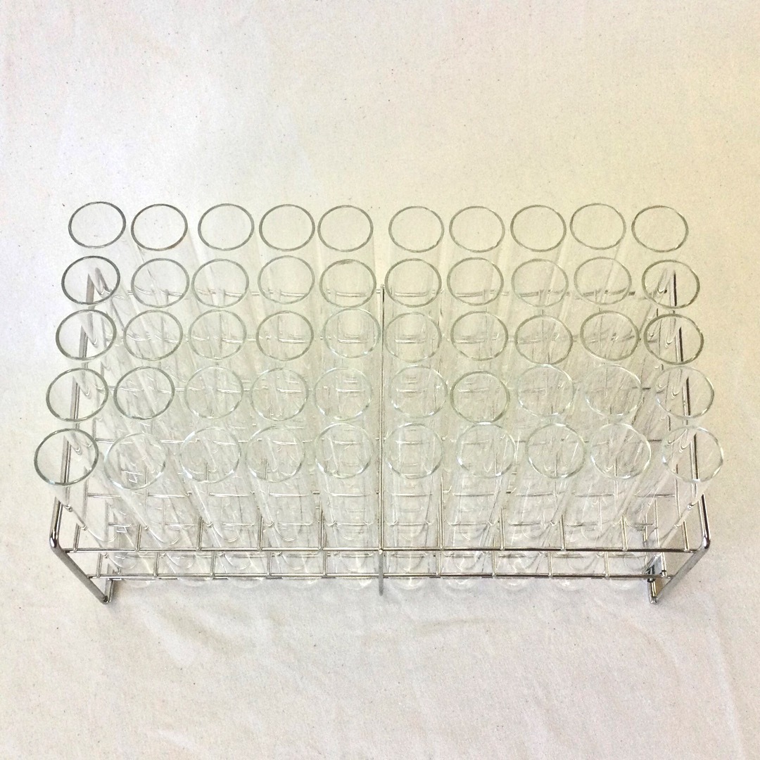 平底試験管 50本 ステンレス製 試験管立て 植物培養 実験 フラワーベース