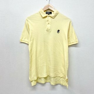 ラルフローレン(Ralph Lauren)のUS古着 ポロ ラルフローレン Polo by Ralph Lauren コットン ポロシャツ 半袖 無地 ワンポイント ポロベア 刺繍 サイズ：メンズ S相当 ライトイエロー【中古】(ポロシャツ)