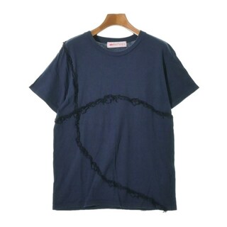 ミントデザインズ(mintdesigns)のmint designs Tシャツ・カットソー -(XL位) 紺 【古着】【中古】(カットソー(半袖/袖なし))