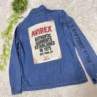 アヴィレックス(AVIREX)のAVIREX アヴィレックス デニム ジャケット デニムシャツ バックプリント(Gジャン/デニムジャケット)