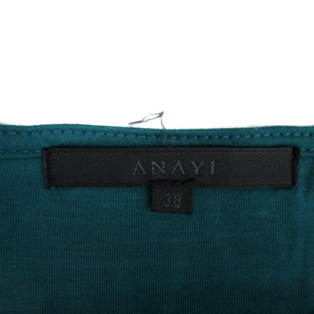ANAYI - アナイ ANAYI カットソー 長袖 ラウンドネック 切替 38 ブルー