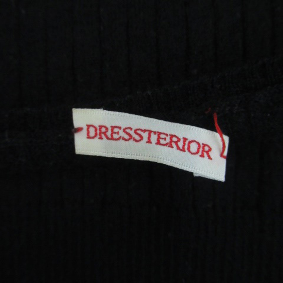 DRESSTERIOR(ドレステリア)のドレステリア ニット カットソー リブ 長袖 ウール シルク混 黒 レディースのトップス(ニット/セーター)の商品写真