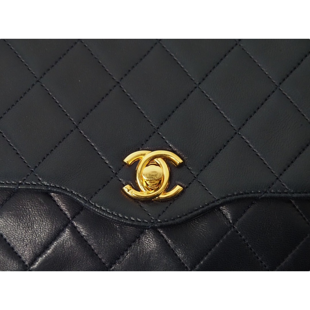 CHANEL シャネル マトラッセ ショルダーバッグ ネイビー 0番台 チェーン ラムスキン  52248 4