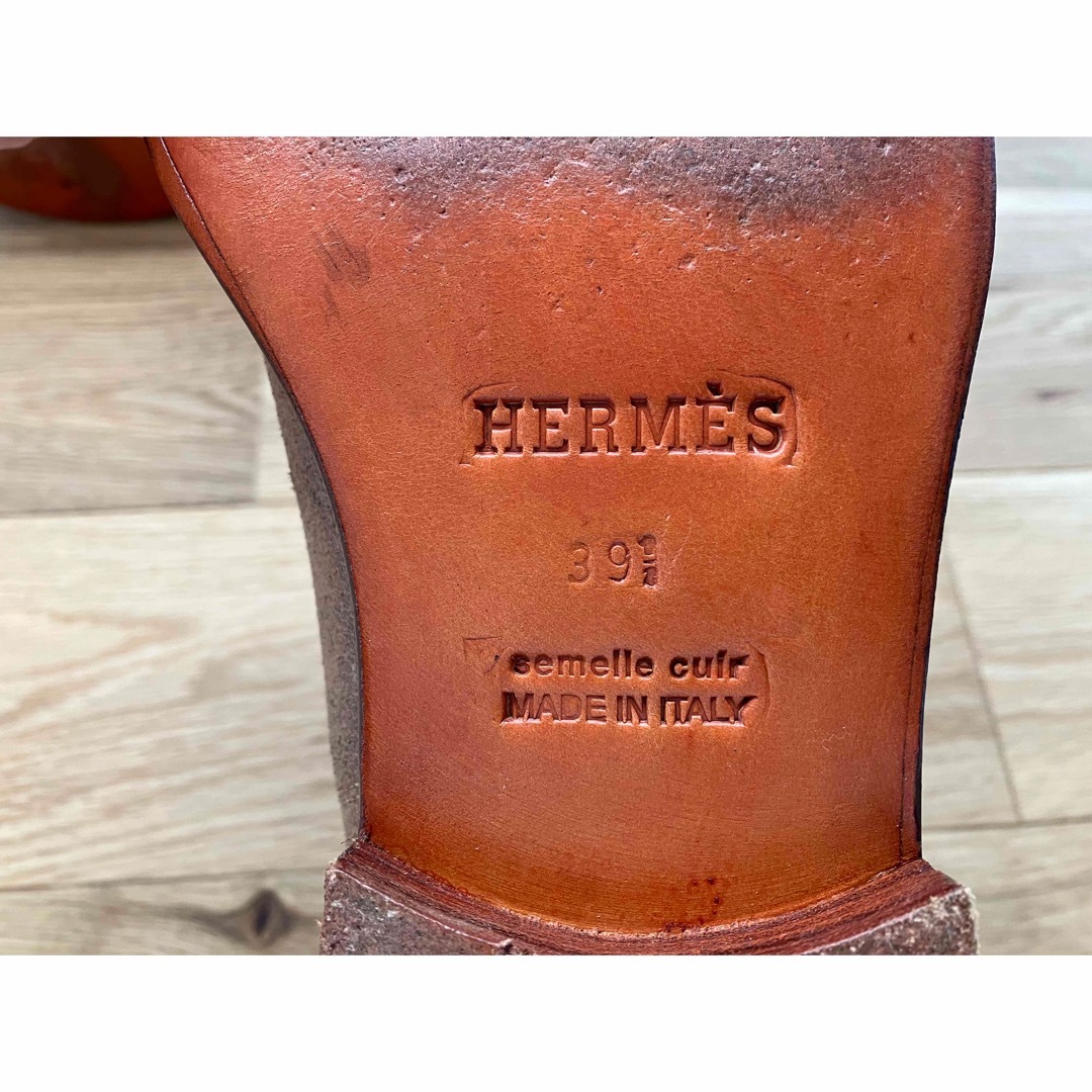 エルメス ショートブーツメンズ Hermes／ジョンロブ