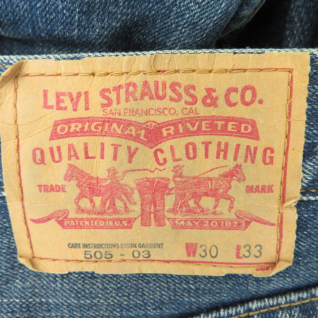 Levi's(リーバイス)のリーバイス 505 デニムパンツ ジーンズ ストレートパンツ ロング丈 フリンジ メンズのパンツ(デニム/ジーンズ)の商品写真