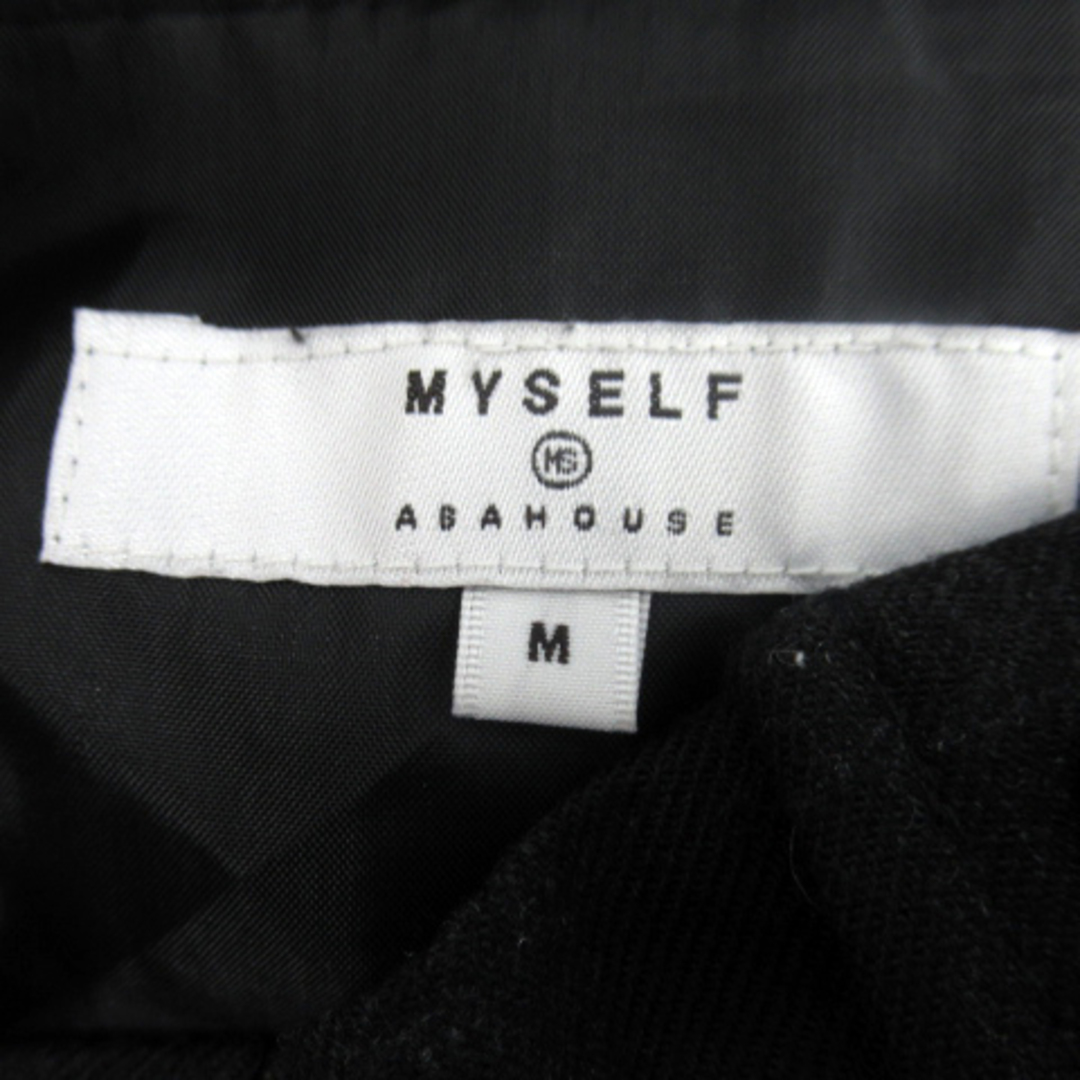 ABAHOUSE(アバハウス)のアバハウス MYSELF タイトスカート チェック柄 M チャコールグレー 黒 レディースのスカート(ひざ丈スカート)の商品写真
