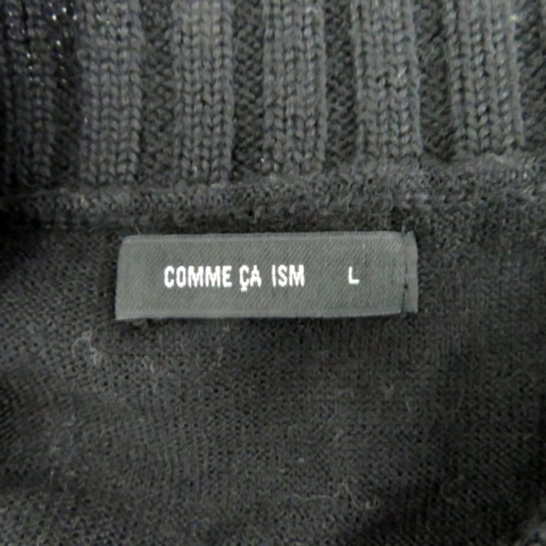 COMME CA ISM(コムサイズム)のコムサイズム ニット セーター 長袖 ボートネック 無地 ウール混 L 黒 レディースのトップス(ニット/セーター)の商品写真