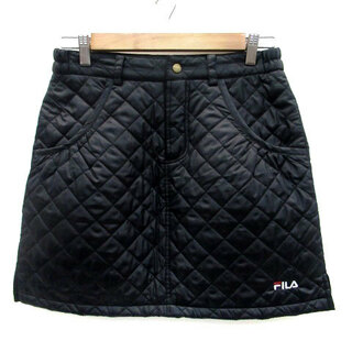 フィラ(FILA)のフィラ 台形スカート キルティングスカート ミニ丈 67-93 黒 ブラック(ミニスカート)