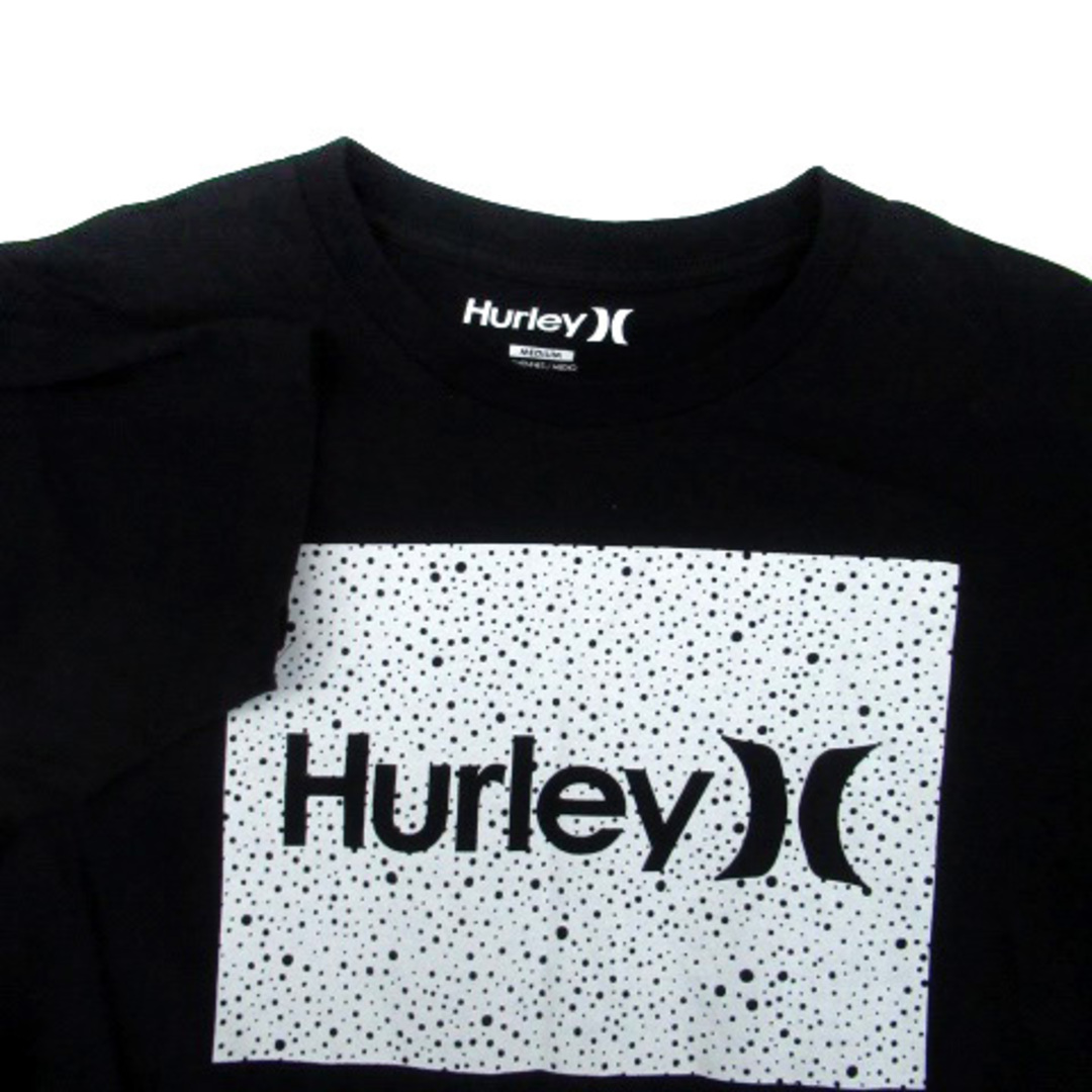 Hurley(ハーレー)のハーレー Tシャツ カットソー ラウンドネック プリント M 黒 オフホワイト メンズのトップス(Tシャツ/カットソー(半袖/袖なし))の商品写真