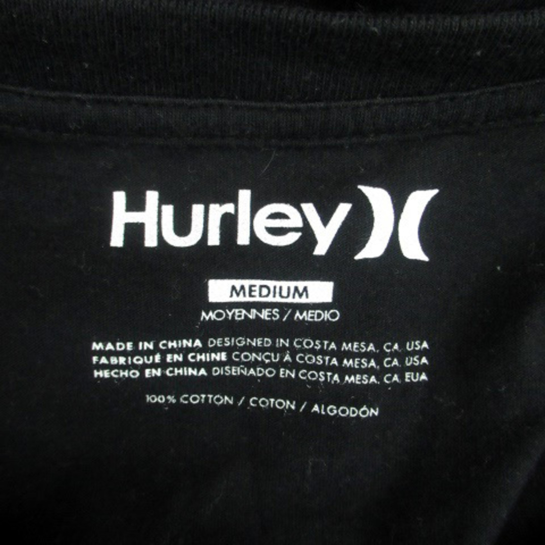 Hurley(ハーレー)のハーレー Tシャツ カットソー ラウンドネック プリント M 黒 オフホワイト メンズのトップス(Tシャツ/カットソー(半袖/袖なし))の商品写真