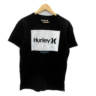 ハーレー(Hurley)のハーレー Tシャツ カットソー ラウンドネック プリント M 黒 オフホワイト(Tシャツ/カットソー(半袖/袖なし))