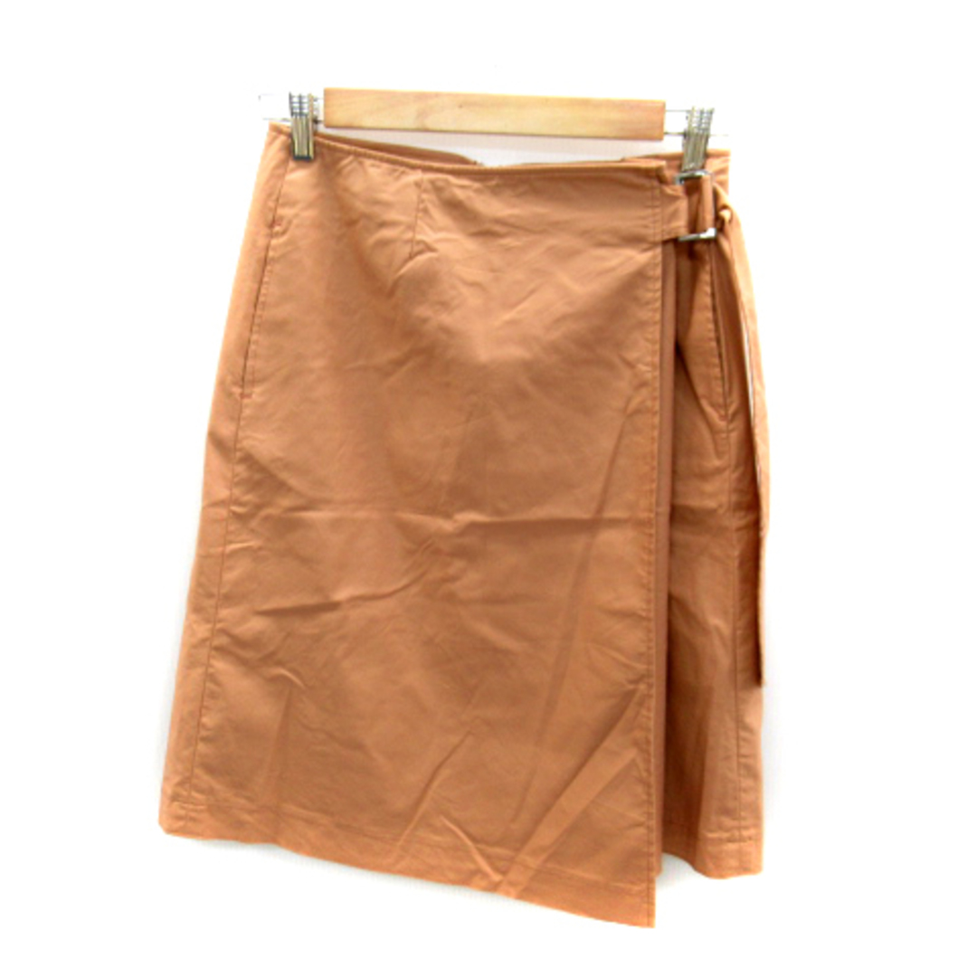 INDIVI(インディヴィ)のインディヴィ フレアスカート ミモレ丈 ラップスカート風 41 オレンジベージュ レディースのスカート(ひざ丈スカート)の商品写真