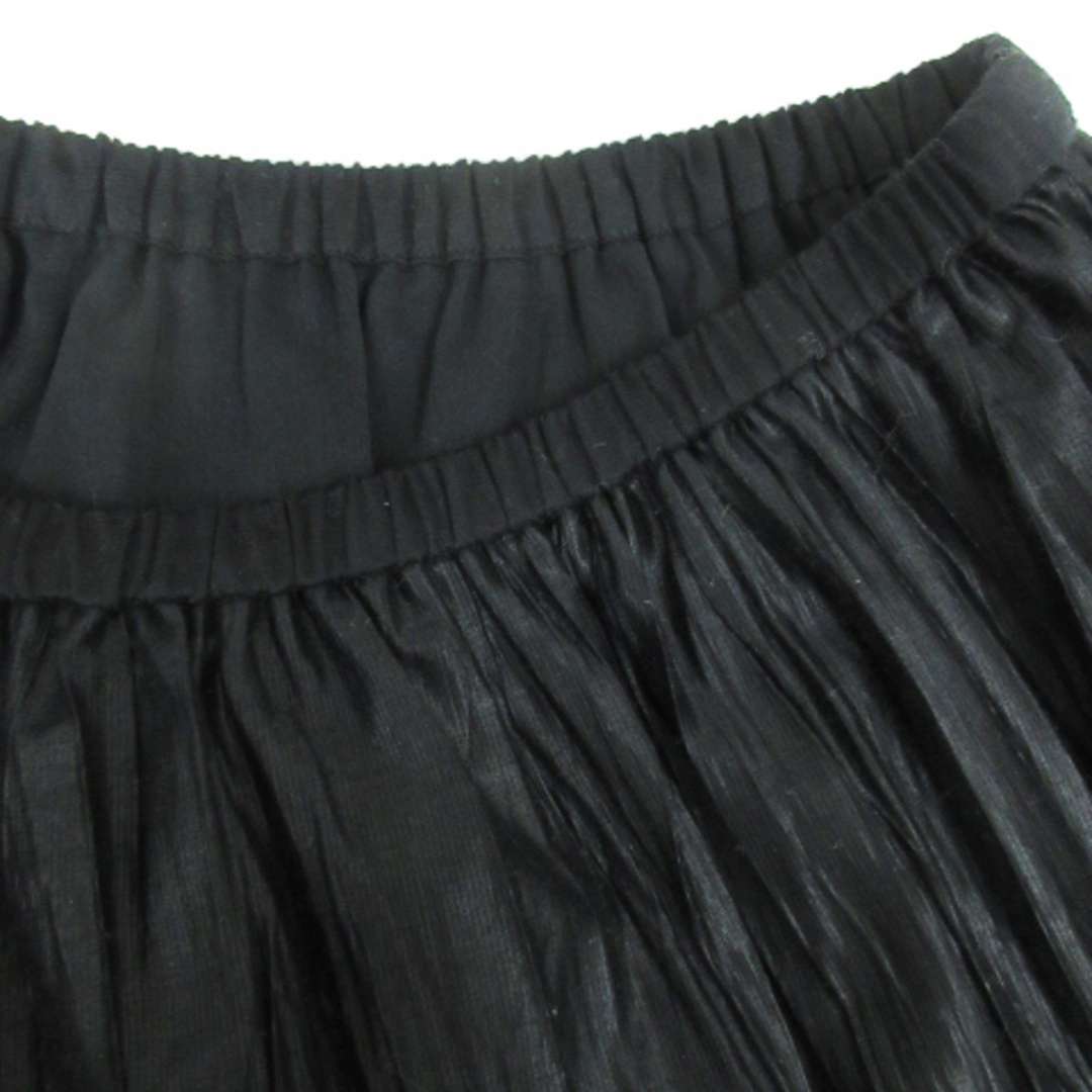 HUMAN WOMAN(ヒューマンウーマン)のヒューマンウーマン フレアスカート ギャザースカート ロング丈 マキシ丈 M 黒 レディースのスカート(ロングスカート)の商品写真