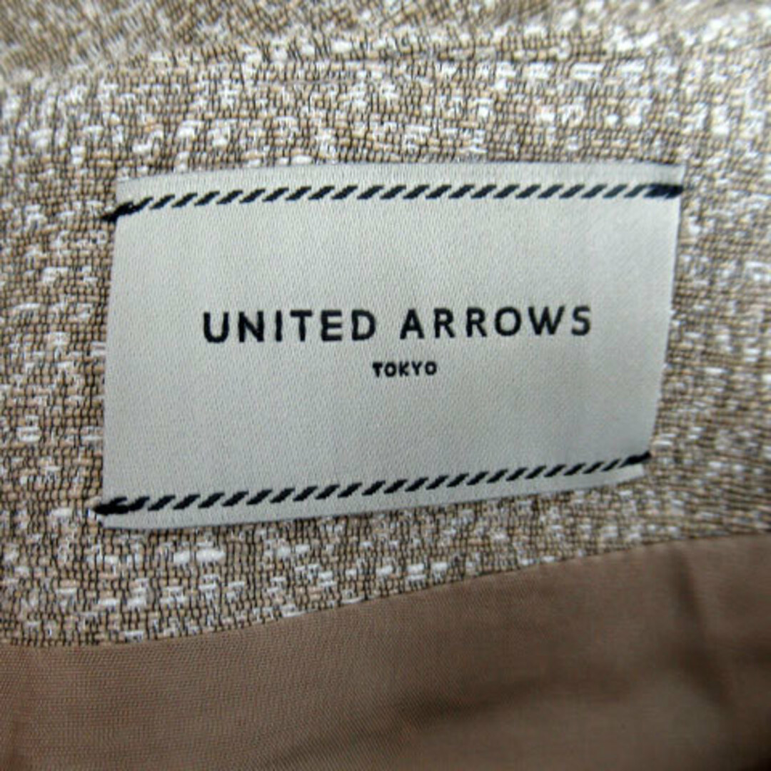 UNITED ARROWS(ユナイテッドアローズ)のユナイテッドアローズ タイトスカート ラップスカート風 総柄 36 ベージュ レディースのスカート(ひざ丈スカート)の商品写真