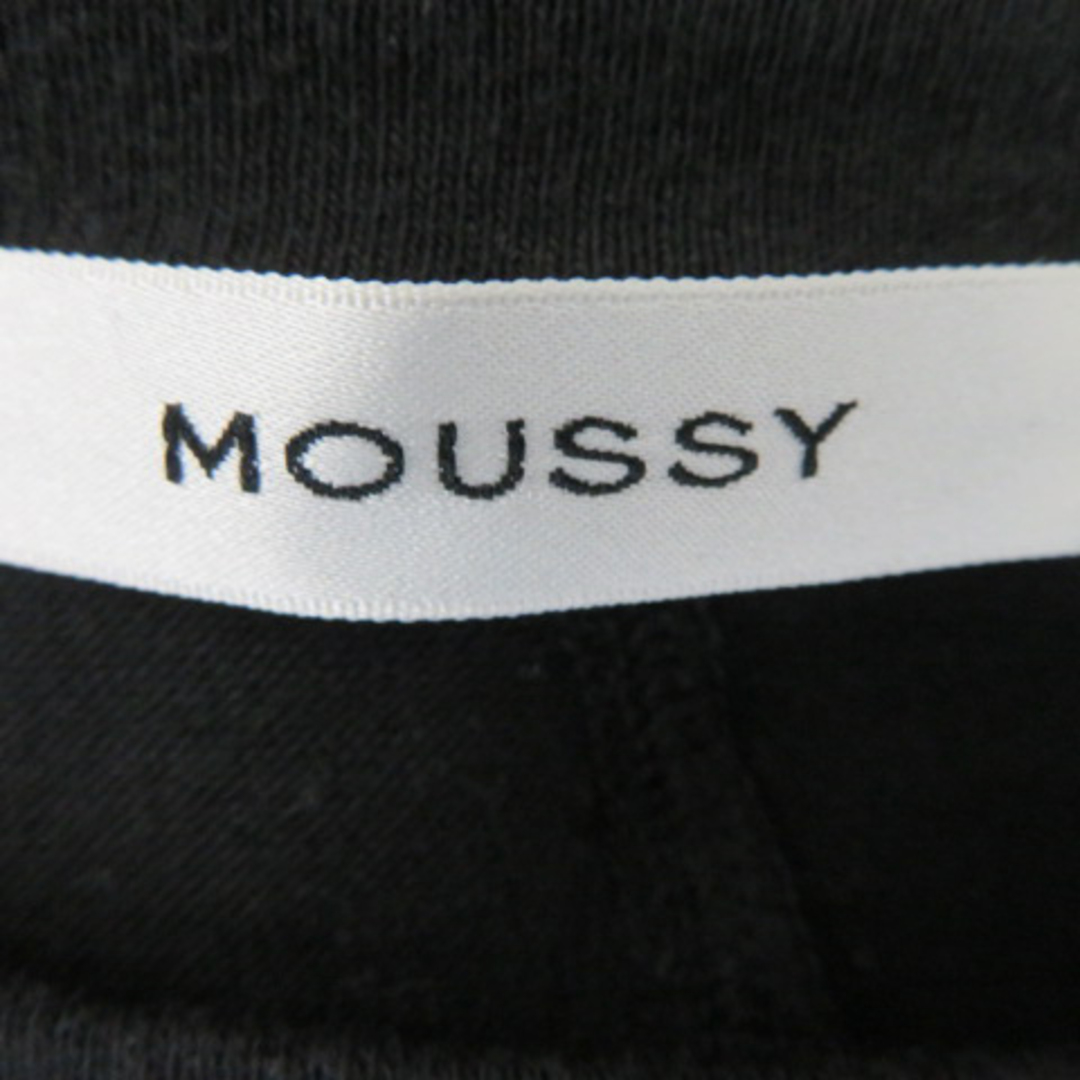 moussy(マウジー)のマウジー カットソー 長袖 ラウンドネック 無地 F 黒 ブラック /YK14 レディースのトップス(カットソー(長袖/七分))の商品写真