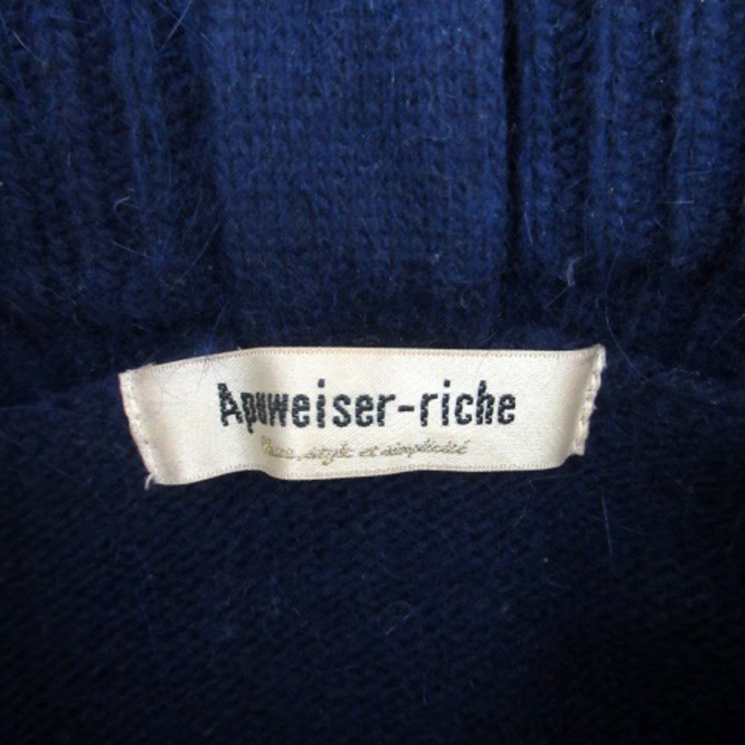Apuweiser-riche(アプワイザーリッシェ)のアプワイザーリッシェ ニット セーター ロング丈 オフショルダー 長袖 2 紺 レディースのトップス(ニット/セーター)の商品写真