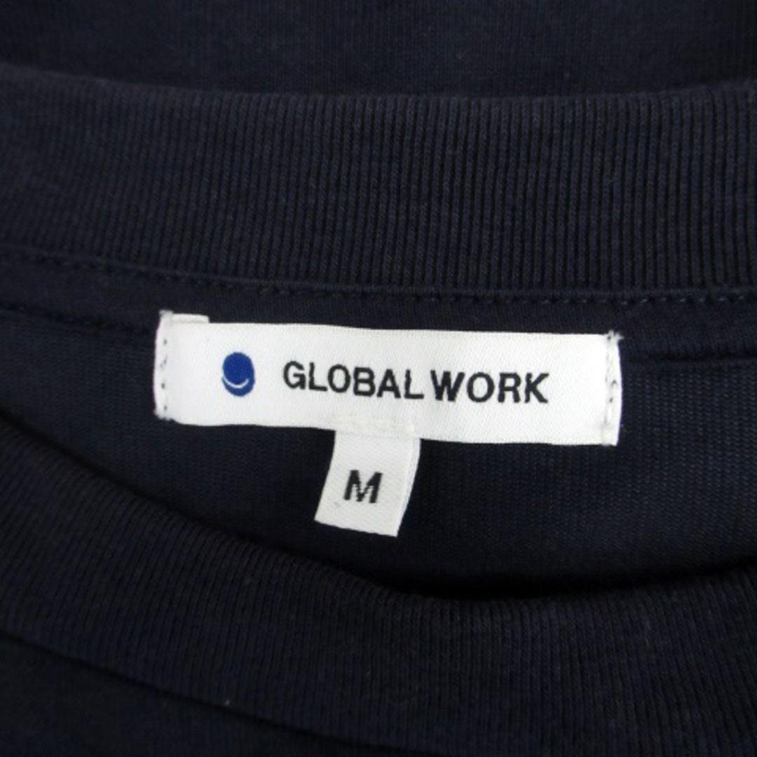 GLOBAL WORK(グローバルワーク)のグローバルワーク Tシャツ カットソー クルーネック 半袖 刺繍 M 紺 メンズのトップス(Tシャツ/カットソー(半袖/袖なし))の商品写真