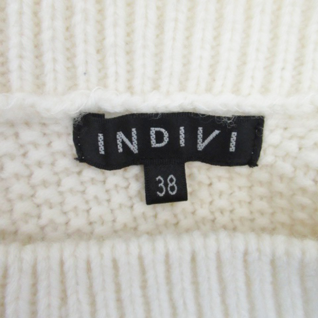 INDIVI(インディヴィ)のインディヴィ ニット セーター ラウンドネック ウール混 38 オフホワイト レディースのトップス(ニット/セーター)の商品写真